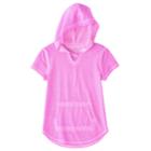 Girls Plus Size So&reg; Short Sleeve Sparkle Hooded Pullover, Size: 12 1/2, Lt Purple