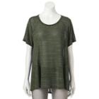 Women's Apt. 9&reg; Flowy Crewneck Tee, Size: Large, Green