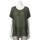 Women's Apt. 9&reg; Flowy Crewneck Tee, Size: Large, Green