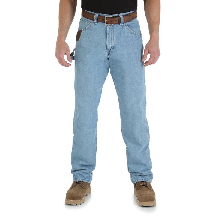 Men's Wrangler Riggs Workwear Relaxed-fit Carpenter Jeans, Size: 32x34, Light Blue