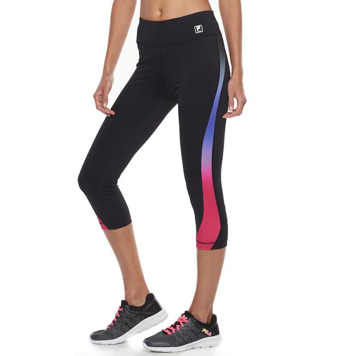 Women's Fila Sport&reg; Ombre Print Capri Leggings, Size: Large, Oxford
