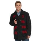 Men's Izod Wool-blend Peacoat And Scarf Set, Size: Xl, Black
