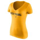Women's Nike West Virginia Mountaineers Wordmark Tee, Size: Large, Gold