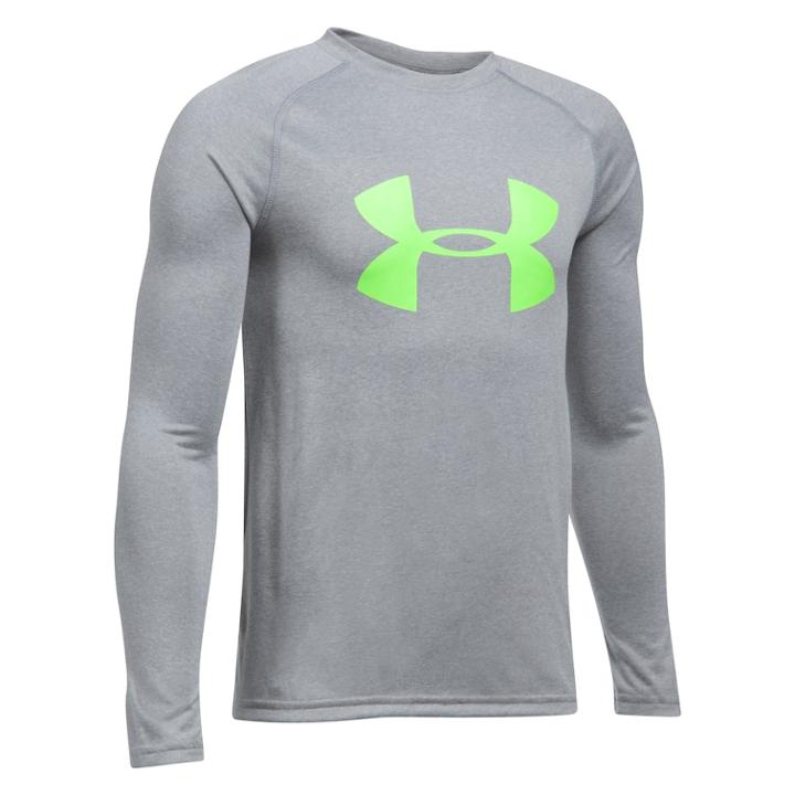 Boys 8-20 Under Armour Big Logo Tee, Size: Large, Med Grey