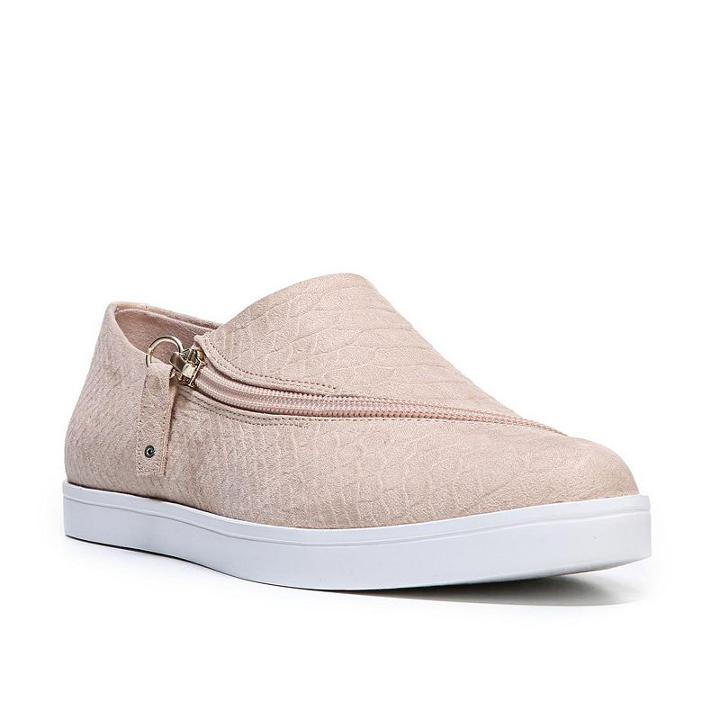 Dr. Scholl's Repeat Zip Women's Sneakers, Size: Medium (6.5), Dark Beige