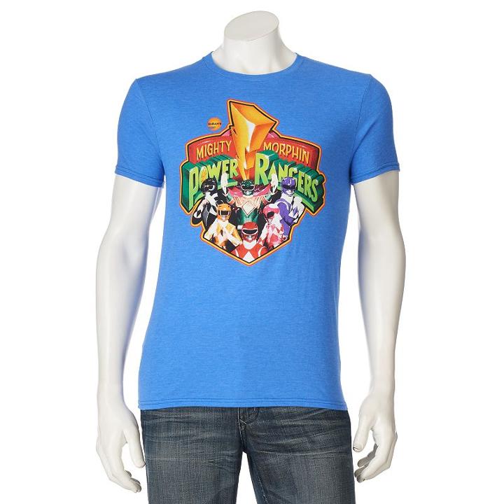 Men's Mighty Morphin' Power Rangers Tee, Size: Medium, Brt Blue