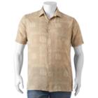 Big & Tall Croft & Barrow&reg; Classic-fit Island Microfiber Button-down Shirt, Men's, Size: Xl Tall, Med Beige