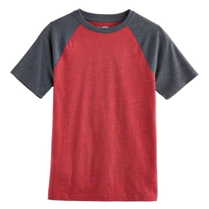 Boys 8-20 Urban Pipeline Colorblock Tee, Size: Xl, Dark Red