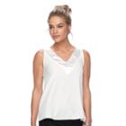 Women's Double Click Satin Trim Tank, Size: Small, Natural