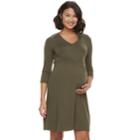 Maternity A:glow A-line Dress, Women's, Size: Xs Maternity, Green