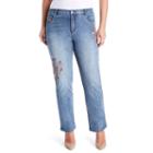 Plus Size Gloria Vanderbilt Amanda Embroidery High-rise Jeans, Women's, Size: 24 W, Light Blue