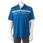 Men's Pebble Beach Classic-fit Chest-striped Performance Golf Polo, Size: Small, Blue (navy)