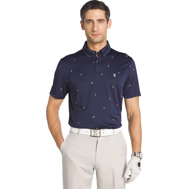 Izod, Men's Classic-fit Performance Golf Polo, Size: Xl, Dark Blue