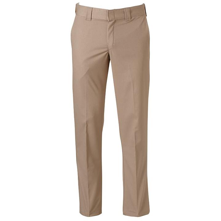 Men's Dickies Slim-fit Flex Fabric Work Pants, Size: 38x32, Dark Beige