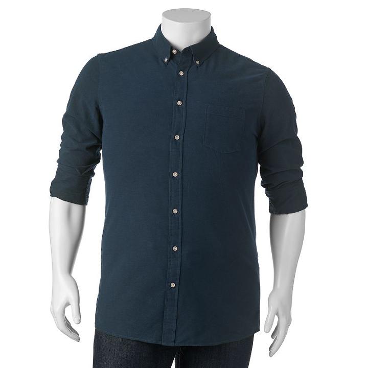 Big & Tall Sonoma Goods For Life&reg; Classic-fit Oxford Button-down Shirt, Men's, Size: 2xb, Blue (navy)