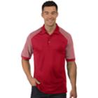 Men's Antigua Engage Regular-fit Colorblock Performance Golf Polo, Size: Small, Dark Red