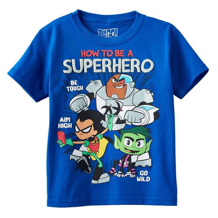 Boys 4-7 Teen Titans How To Be A Hero Tee, Boy's, Size: S(4), Brt Blue