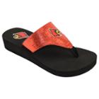 Women's Louisville Cardinals Shine Platform Flip-flops, Size: Small, Red