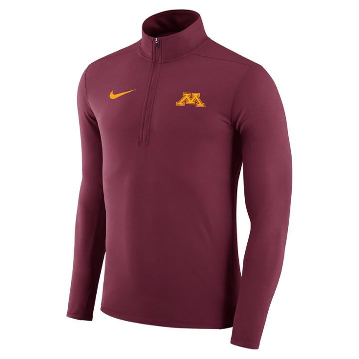 Men's Nike Minnesota Golden Gophers Dri-fit Element Pullover, Size: Large, Red (maroon)