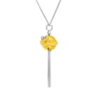 Amore By Simone I. Smith A Sweet Touch Of Hope Platinum Over Silver Crystal Lollipop Pendant, Women's, Size: 18, Orange