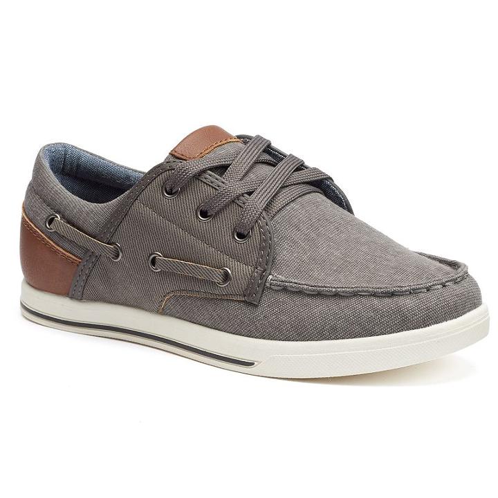 Sonoma Goods For Life&trade; Boys' Boat Shoes, Boy's, Size: 1, Grey