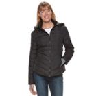 Women's Tek Gear Hooded Puffer Jacket, Size: Xl, Black