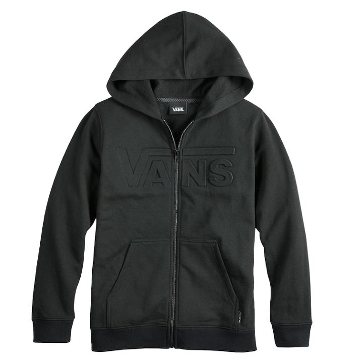 Boys 8-20 Vans Full-zip Hoodie, Size: Large, Black