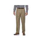 Men's Croft & Barrow&reg; Essential Classic-fit Flat-front Dress Pants, Size: 38x30, Brown Oth