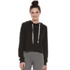 Juniors' So&reg; Solid Cropped Hoodie, Teens, Size: Large, Black