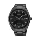 Seiko Men's Recraft Black Ion-plated Stainless Steel Automatic Watch - Snkn43