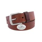 Men's Zep-pro Lsu Tigers Concho Leather Belt, Size: 44, Brown