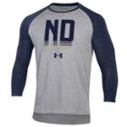 Men's Under Armour Notre Dame Fighting Irish Baseball Tee, Size: Large, Blue (navy)
