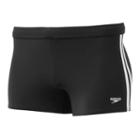 Speedo Shoreline Square Leg Side-striped Athletic Swim Shorts - Men, Size: Medium, Black