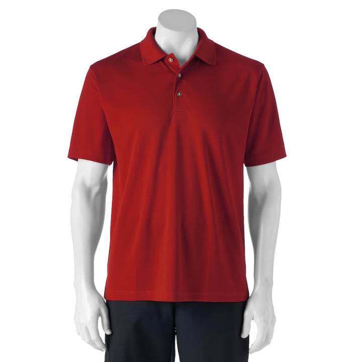 Men's Grand Slam Classic-fit Airflow Performance Golf Polo, Size: Small, Dark Red