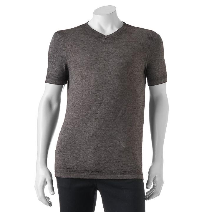 Big & Tall Helix Burnout V-neck Tee, Men's, Size: 3xl, Grey