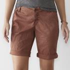 Women's Sonoma Goods For Life&trade; Chino Bermuda Shorts, Size: 10, Dark Brown