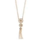 Dana Buchman Medallion & Tassel Necklace, Women's, Gold