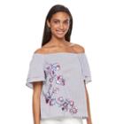 Women's Apt. 9&reg; Off-the-shoulder Top, Size: Xl, Med Blue