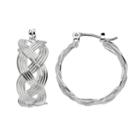 Dana Buchman Braided Nickel Free Hoop Earrings, Women's, Silver