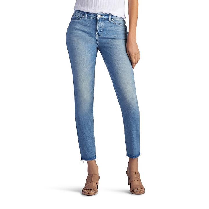 Women's Lee Ana Modern Series Skinny Ankle Jeans, Size: 4 - Regular, Dark Blue