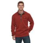 Men's Zeroxposur Classic-fit Quarter-zip Pullover, Size: Large, Red/coppr (rust/coppr)