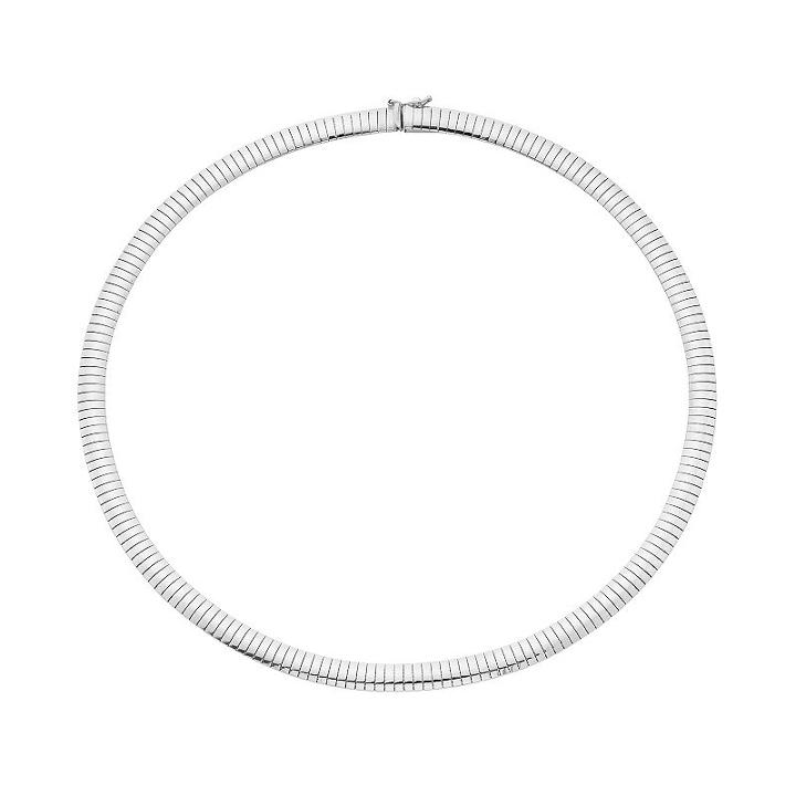 Sterling Silver Omega Chain Necklace, Women's, Size: 16.5, White