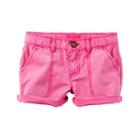 Girls 4-8 Carter's Rolled Solid Shorts, Girl's, Size: 6x, Pink
