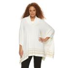 Plus Size Croft & Barrow&reg; Cowlneck Poncho Sweater, Women's, Size: 0x/1x, White
