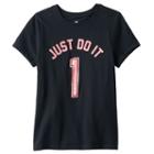 Girls 7-16 Nike Just Do It 1 Jersey Tee, Girl's, Size: Large, Grey (charcoal)