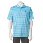 Men's Pebble Beach Classic-fit Striped Performance Golf Polo, Size: Large, Turquoise/blue (turq/aqua)