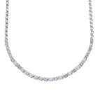 Sterling Silver Lab-created Opal & White Sapphire Necklace, Women's, Size: 18