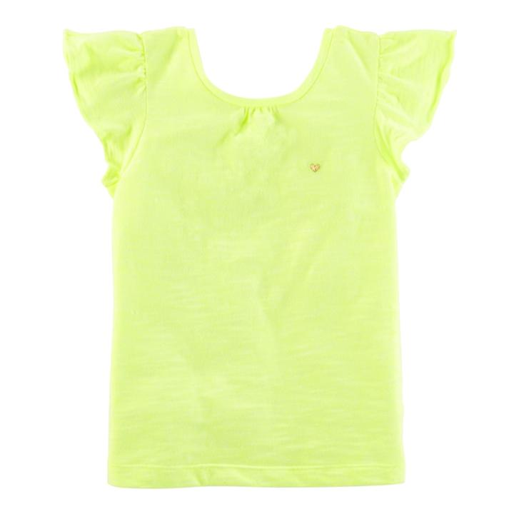 Girls 4-8 Carter's Low Back Slubbed Tee, Size: 6-6x, Yellow