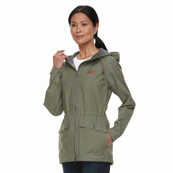 Women's Columbia Cultus Lake Hooded Anorak Jacket, Size: Xl, Med Green