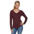 Women's Apt. 9&reg; Essential V-neck Tee, Size: Small, Red